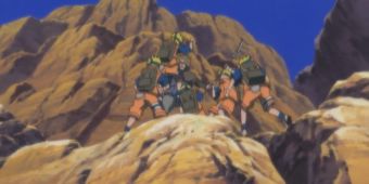 Наруто, Сакура, Ли и Какаши против бандитов
